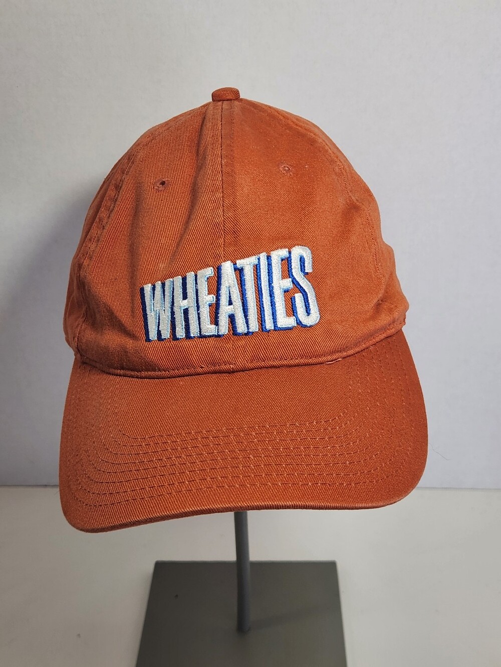 Vintage Wheaties Orange Strapback Hat Adjustable Embroidered Cap One Size